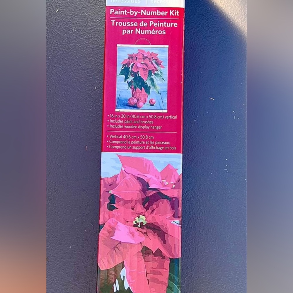CRAFTING Christmas Poinsettia Paint-by-Number Kit